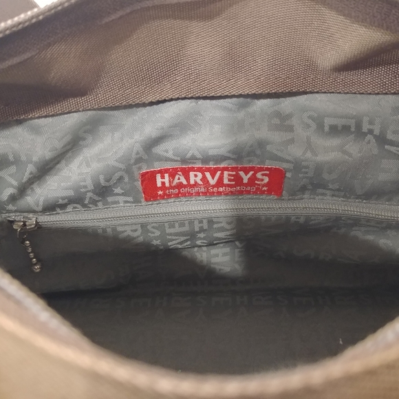 Rare Harvey's Original Seatbelt Embossed Monogram Large Satchel Handbag USA Made - Picture 7 of 16